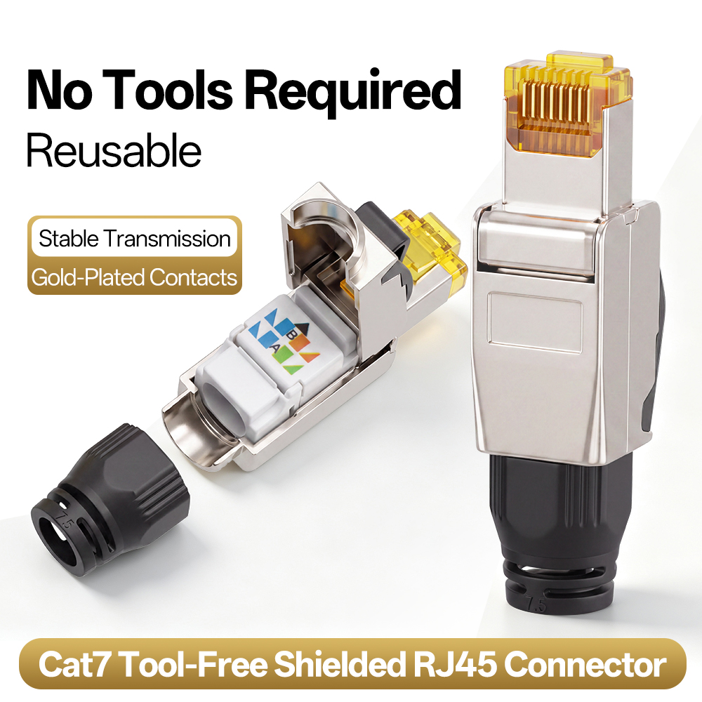 Rj45 Jack - Złącze RJ45 Cat7 bez narzędzi, ekranowane,