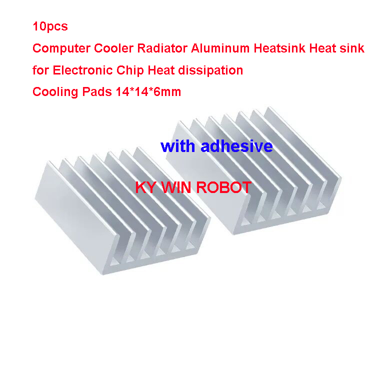 Heatsink Aluminum - 10 szt. Mini aluminiowy radiator samoprzylepny