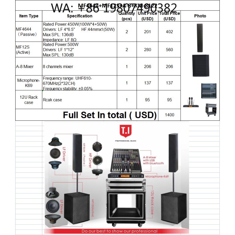 Full Range Speaker - Dwukanałowy, przenośny głośnik kolumnowy z dwoma
