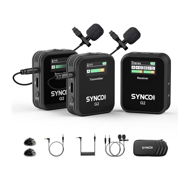 Condenser Microphone Kit - Mikrofon krawatowy bezprzewodowy SYNCO, G2(A2) 2.4G