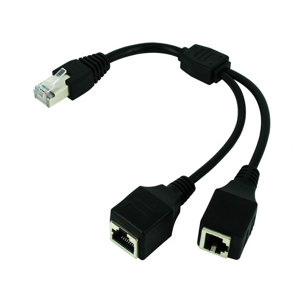 Rj45 Jack - RJ45 1 męski na 2 żeńskie