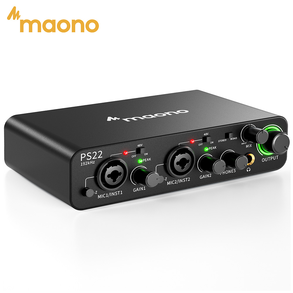 Condenser Microphone Kit - MAONO-PS22 Interfejs audio USB do komputera