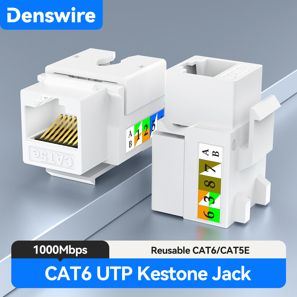 Rj45 Jack - Złącze Keystone Denswire RJ45 Cat5E/6, nieekranowany