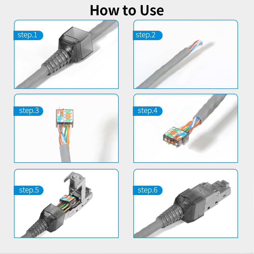Ekranowany złącze RJ45 Cat6A/C – Rj45 Jack recenzja i cena