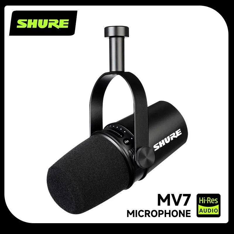 Mikrofon dynamiczny Shure MV7  – Usb Sound Card recenzja i cena